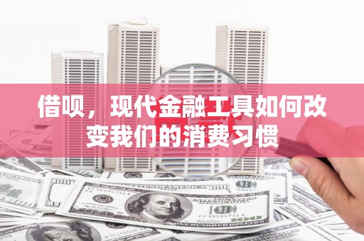 和硕借呗，现代金融工具如何改变我们的消费习惯