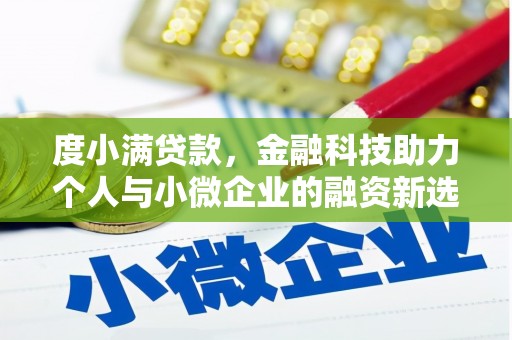 和硕度小满贷款，金融科技助力个人与小微企业的融资新选择