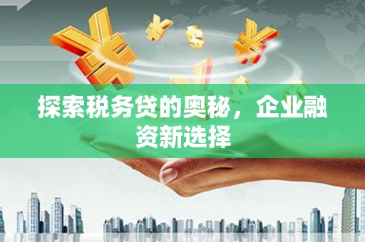 和硕探索税务贷的奥秘，企业融资新选择