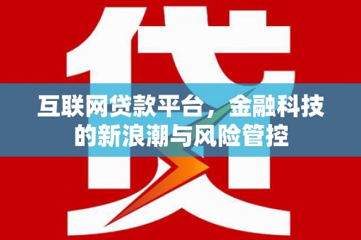 和硕互联网贷款平台，金融科技的新浪潮与风险管控